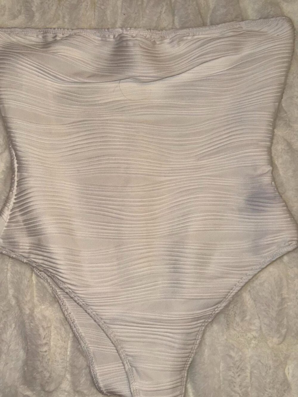 White strapless bodysuit